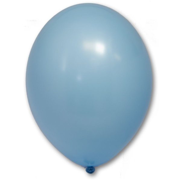 Латексный шарик стандартный голубой пастель.