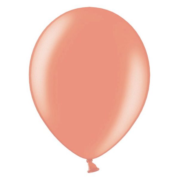 Латексный шарик стандартный металик розовое-золото.