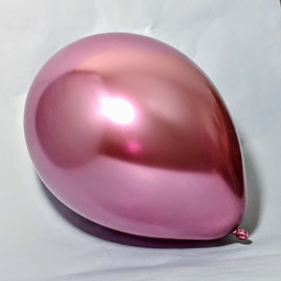 Латексный шарик побольше хром розовое золото.