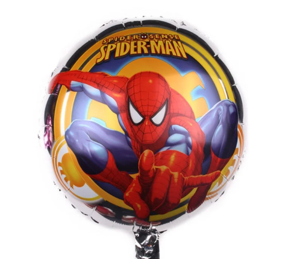 Фольгированный шарик с рисунком Спайдермен. Размер 45 см.