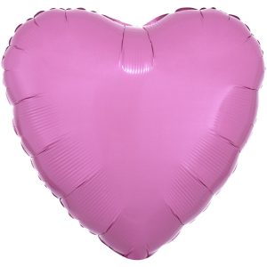 Фольгированное сердце пастель розовое.