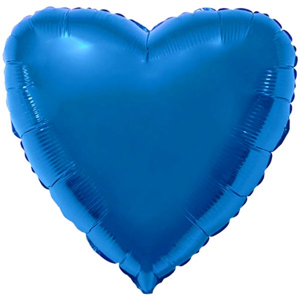 Фольгированное сердце синее.