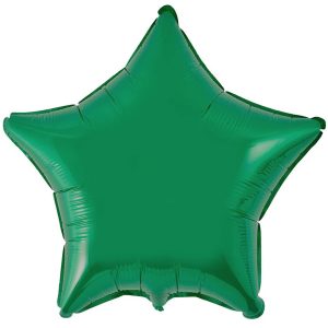 Одноцветная фольгированная зеленая звезда