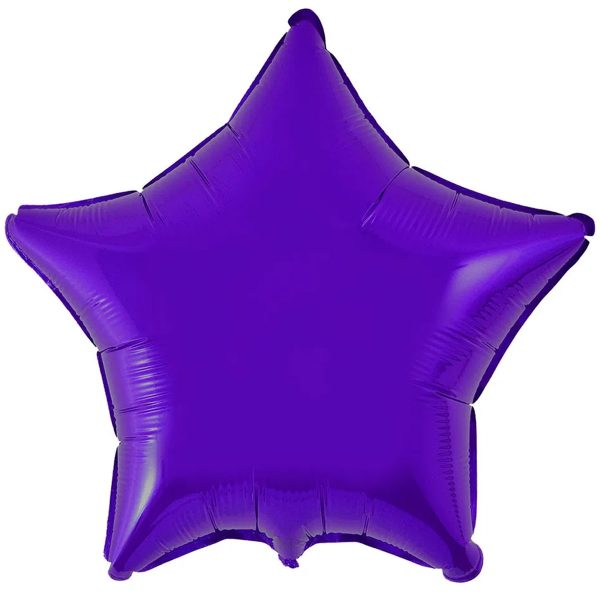 Фольгированная звезда фиолетового цвета.