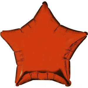 Фольгированная звезда оранжевая.