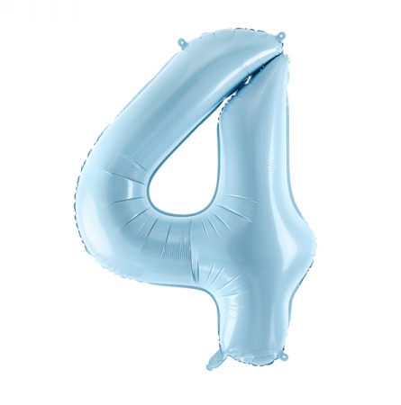 Фольгированный шар в форме голубой цифры 4.